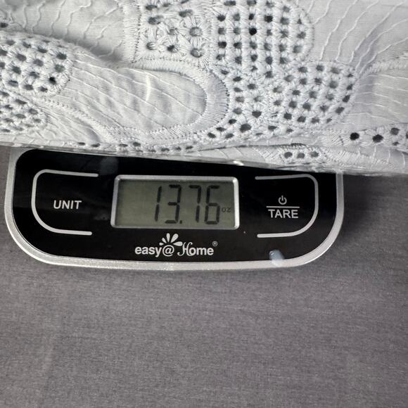 Jakes Dress Women 38 US 8 Light Blue Eyelet Floral Cottagecore Mini Wedding - Picture 12 of 12